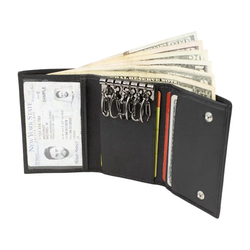 Genuine Leather Keychain Wallet